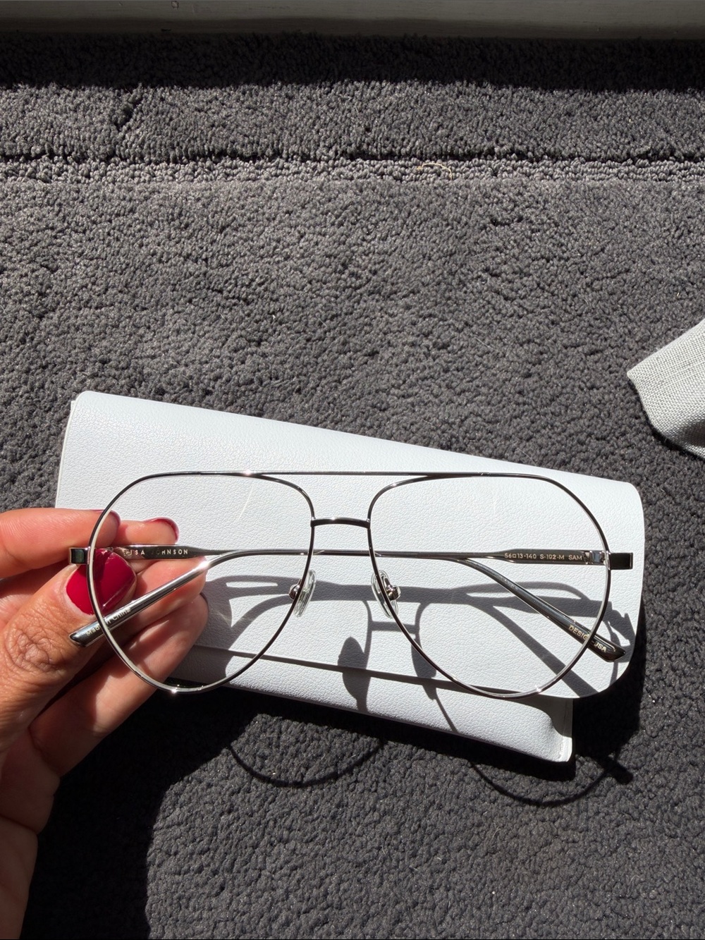 NWOT Elisa Johnson Sam in silver metal optical.